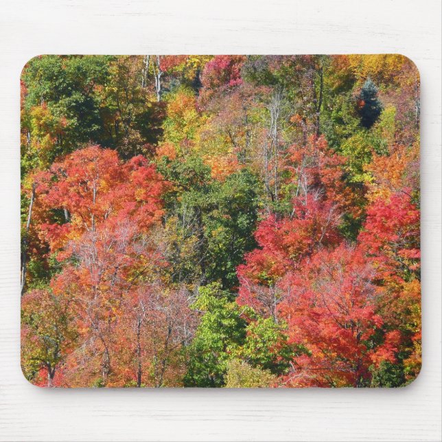 Fall Hillside Colourful Autumn Nature Photography Mouse Mat (Front)
