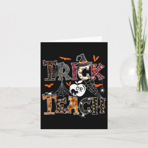 Fall Holiday Themed Thanksgiving Halloween Teacher Card