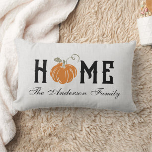 Fall Home Custom Family Name Lumbar Cushion