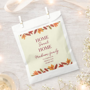 Fall Home Sweet Home open house Housewarming  Favour Bags