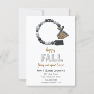 Fall Home We've Moved Moving Announcement