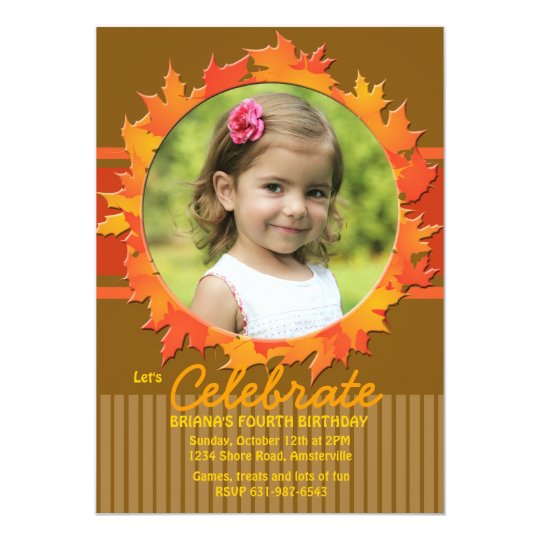Fall Hoop Photo Invitation