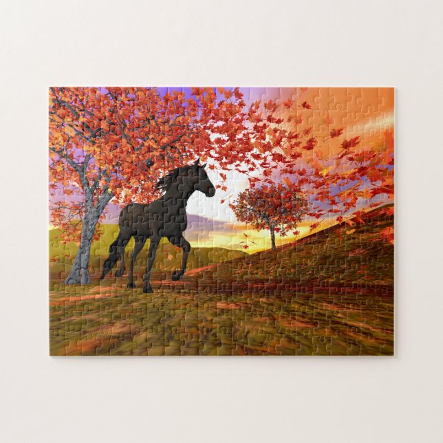 Fall Horse Jigsaw Puzzle (Horizontal)