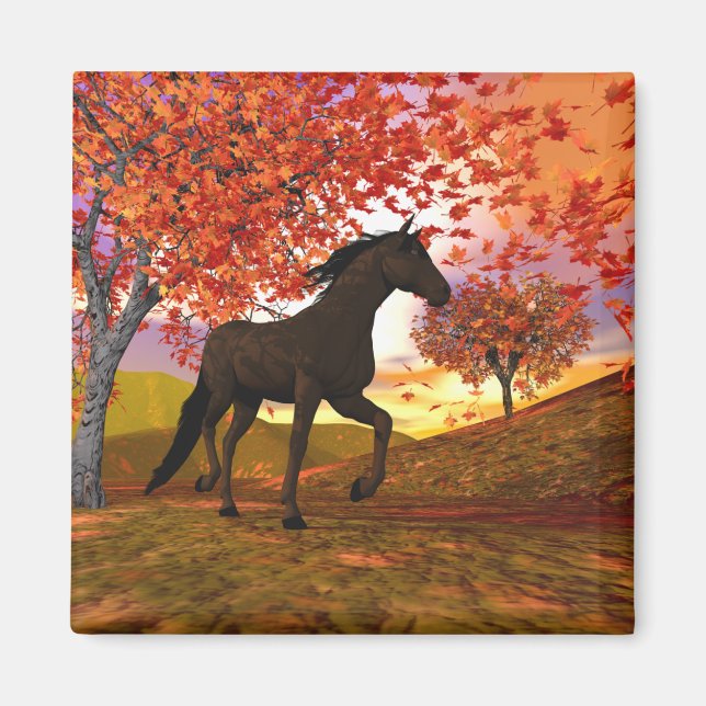Fall Horse Magnet (Front)