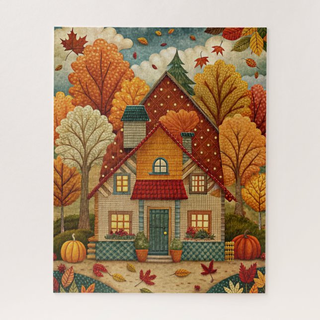 Fall House Puzzle (Vertical)