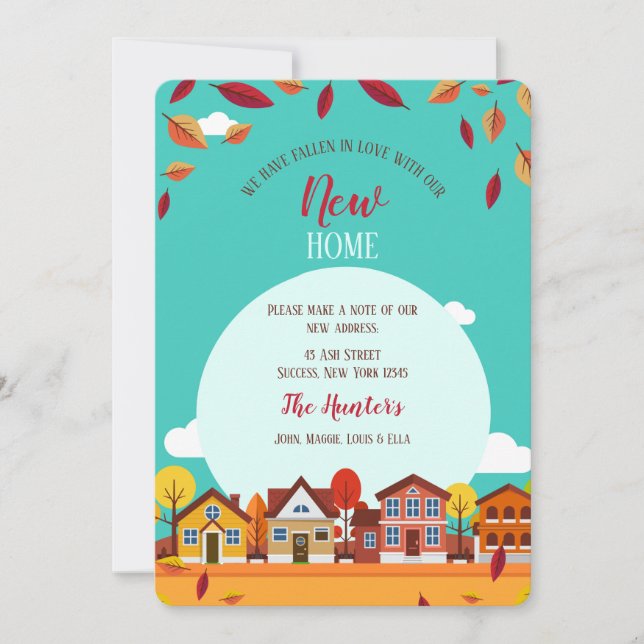 Fall Houses New Home Announcement (Front)