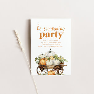 Fall Housewarming Party Invite with Pumpkins