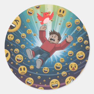 Fall in bubble classic round sticker