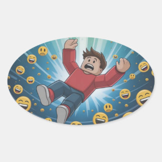 Fall in bubble oval sticker