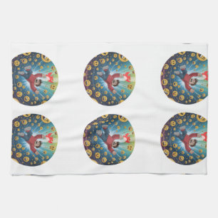 Fall in bubble  tea towel