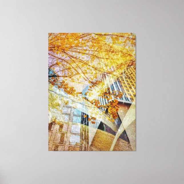 Fall in City Abstract Canvas Print (Front)