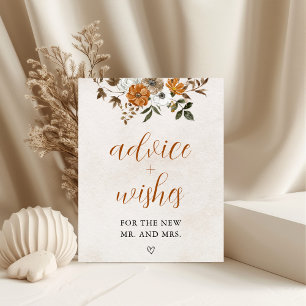 Fall in Love   Advice & Wishes Bridal Shower Sign