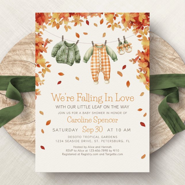 Fall In Love Autumn Baby Shower Invitation (Creator Uploaded)