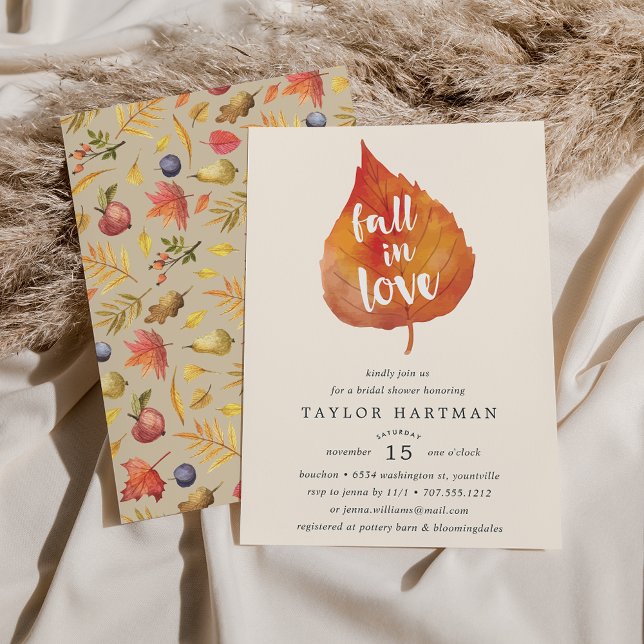 Fall in Love | Autumn Bridal Shower Invitation (Creator Uploaded)
