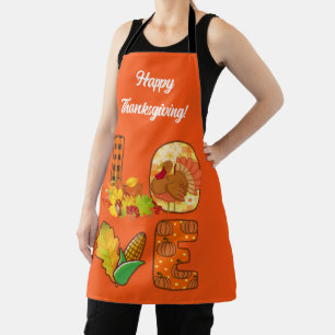 Fall In Love Autumn Customise Text and Colour Apron