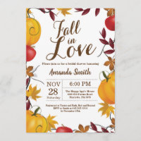 Fall in Love Autumn Harvest Pumpkin Bridal Shower