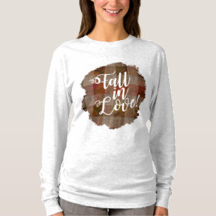 Fall in Love Autumn Plaid T-Shirt