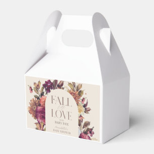 Fall in Love Autumn Wreath Arch Tan Baby Shower Favour Box