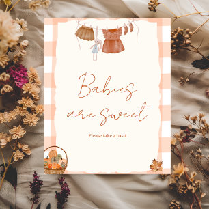Fall in love Babies are sweet Baby Shower Sign
