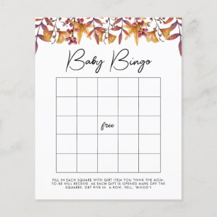 Fall in Love Baby Bingo Baby Shower Game