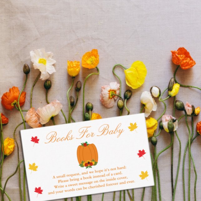 Fall In Love Baby Shower Books For Baby Card (Creator Uploaded)