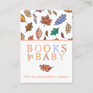 Fall in Love Baby Shower Books for Baby Enclosure Card