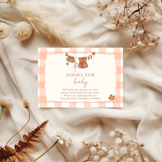 Fall in love Baby Shower Books for Baby Enclosure Card (Creator Uploaded)