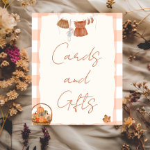Fall in love Baby Shower Cards and Gifts Sign