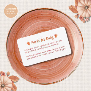 Fall in Love Baby Shower Enclosure Cards Hearts