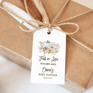 Fall in Love Baby Shower Gift Tags