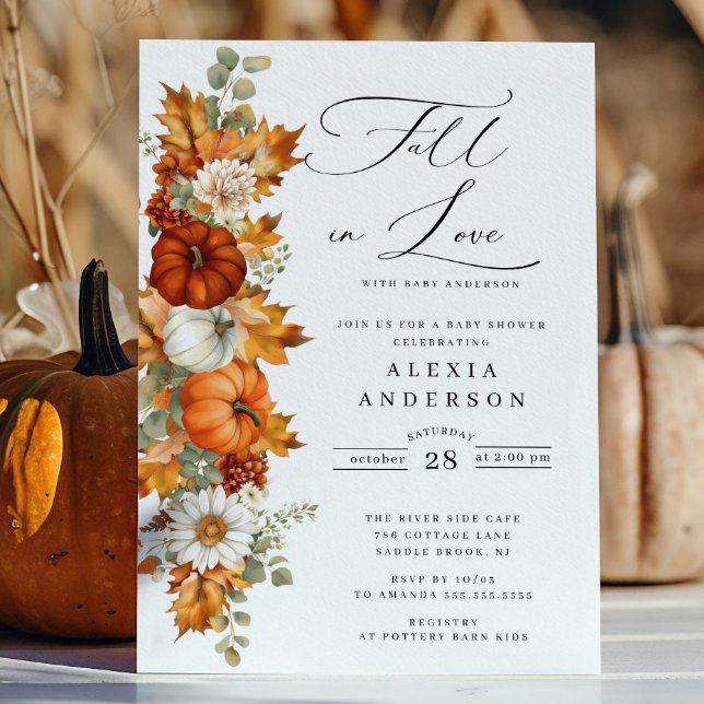 Fall In Love Baby Shower  Invitation (Creator Uploaded)