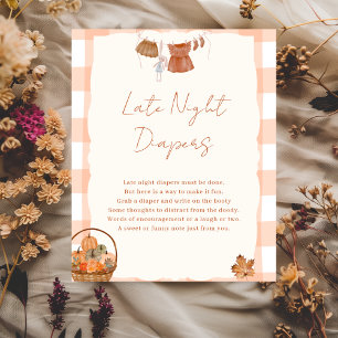 Fall in love Baby Shower Late Night Diapers Sign