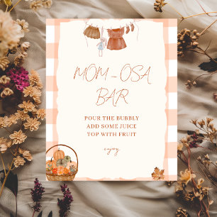 Fall in love Baby Shower Mom-osa Bar Sign