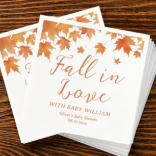 Fall In Love Baby Shower Napkin