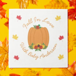 Fall In Love Baby Shower Napkin