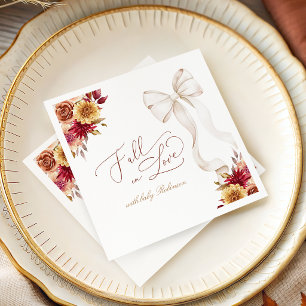 Fall in Love Baby Shower Paper Napkins