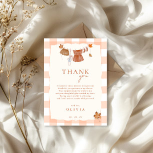 Fall in love Baby Shower  Thank You Card