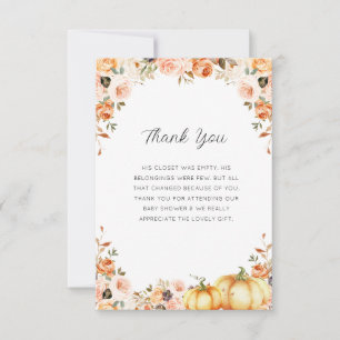 fall in love baby shower thank you card