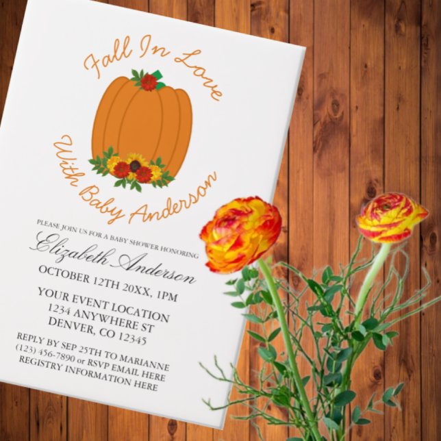 Fall In Love Baby Shower Vellum Invitations (Creator Uploaded)