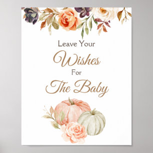 Fall In Love Baby Shower Wishes for Baby Sign