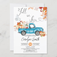 Fall In Love Blue Truck Pumpkin Bridal Shower