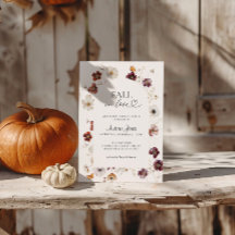 Fall In Love Boho Autumn Bridal Shower Floral Arch