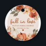 Fall in Love Boho Terracotta Pumpkin Bridal Shower Favour Tags<br><div class="desc">Fall in Love Boho Terracotta Pumpkin Bridal Shower Favour Tags</div>