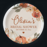 Fall in Love Boho Terracotta Pumpkin Bridal Shower Paper Plate<br><div class="desc">Fall in Love Boho Terracotta Pumpkin Bridal Shower Paper Plates</div>