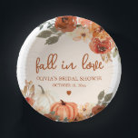 Fall in Love Boho Terracotta Pumpkin Bridal Shower Paper Plate<br><div class="desc">Fall in Love Boho Terracotta Pumpkin Bridal Shower Paper Plates</div>