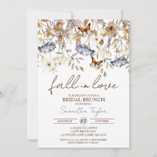 Fall in Love, Bridal Brunch, Bridal Shower Invitation