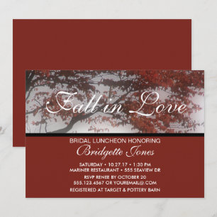 Fall in Love Bridal Luncheon Elegant Bridal Shower Invitation