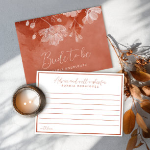 Fall in Love Bridal Shower Advice & Well Wishes Ca Invitation