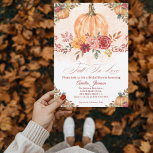 fall in love bridal shower bridal shower invitation