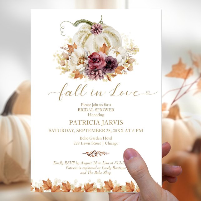 Fall In Love Bridal Shower Budget Invitation Flyer (Creator Uploaded)
